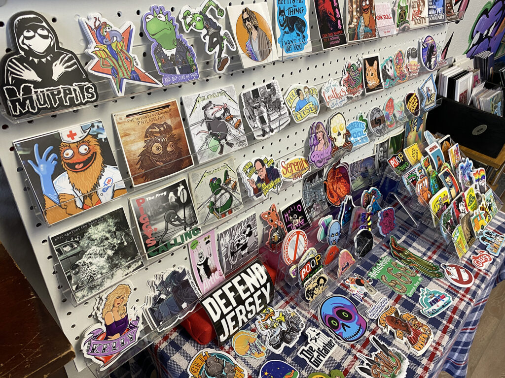 Collingsweird Apparel and Gift Shop interior Collingsweird Apparel and Gift Shop interior - funny stickers for sale in Collingswood, NJ